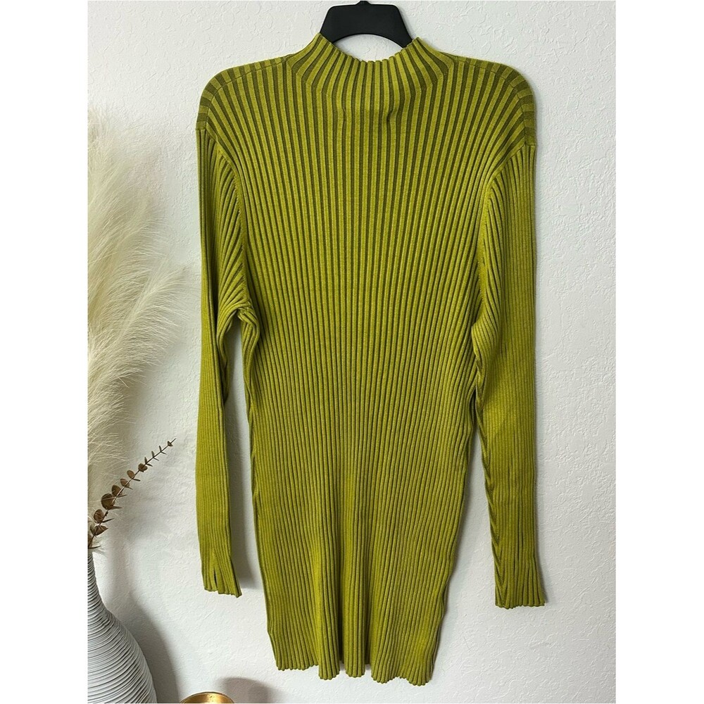 Ashley Graham apple green Mock Neck Long Sleeve Bodycon Dress size 4x